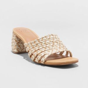 Universal Thread Slip on Memory Foam Tan 2.5in Heels